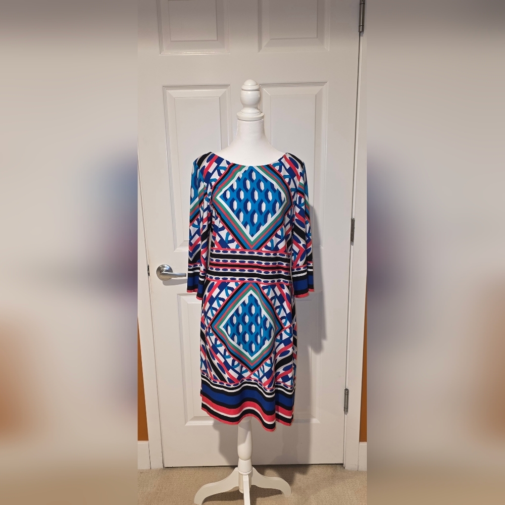 Calvin Klein Geometric Midi Dress Size Medium